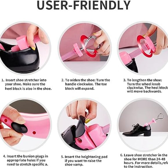 Shoe Stretcher for Women Men Wide Feet 4-Way Adjustable Shoe Expander Widener - Picture 5 of 6